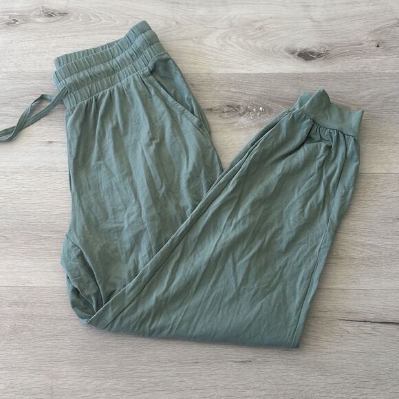 AnyBody Regular Cozy Knit Tie-Dye Top and Jogger Set Sage/Toffee XS NWT IN PKG - Picture 10 of 12